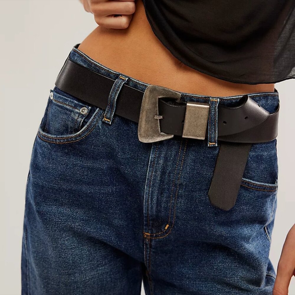 FREE PEOPLE Siggy Leather Belt S/M